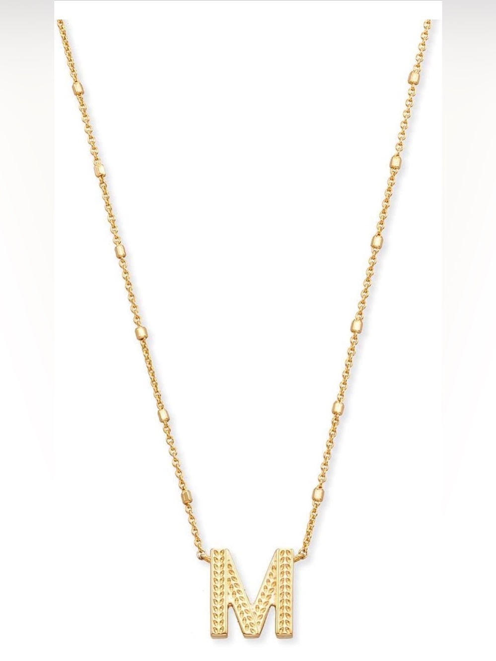 Kendra Scott Gold Letter M Pendant Necklace - Women Jewelry